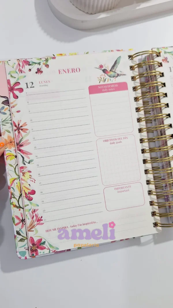 Agenda Mooving 2026 diaria Floral - Imagen 10