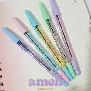 Boligrafo Deli cristal tinta azul