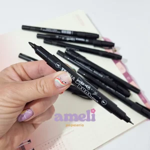 Marcador Permanente Forever Dual Black Teoria