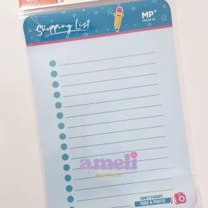 Pizarra magnética, lista de compras Mp