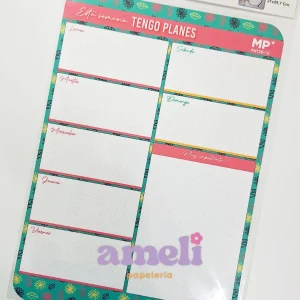 Planificador semanal, Pizarra magnetica