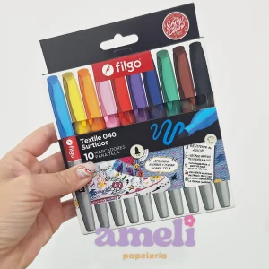 Marcadores Filgo Permanente para Tela x10