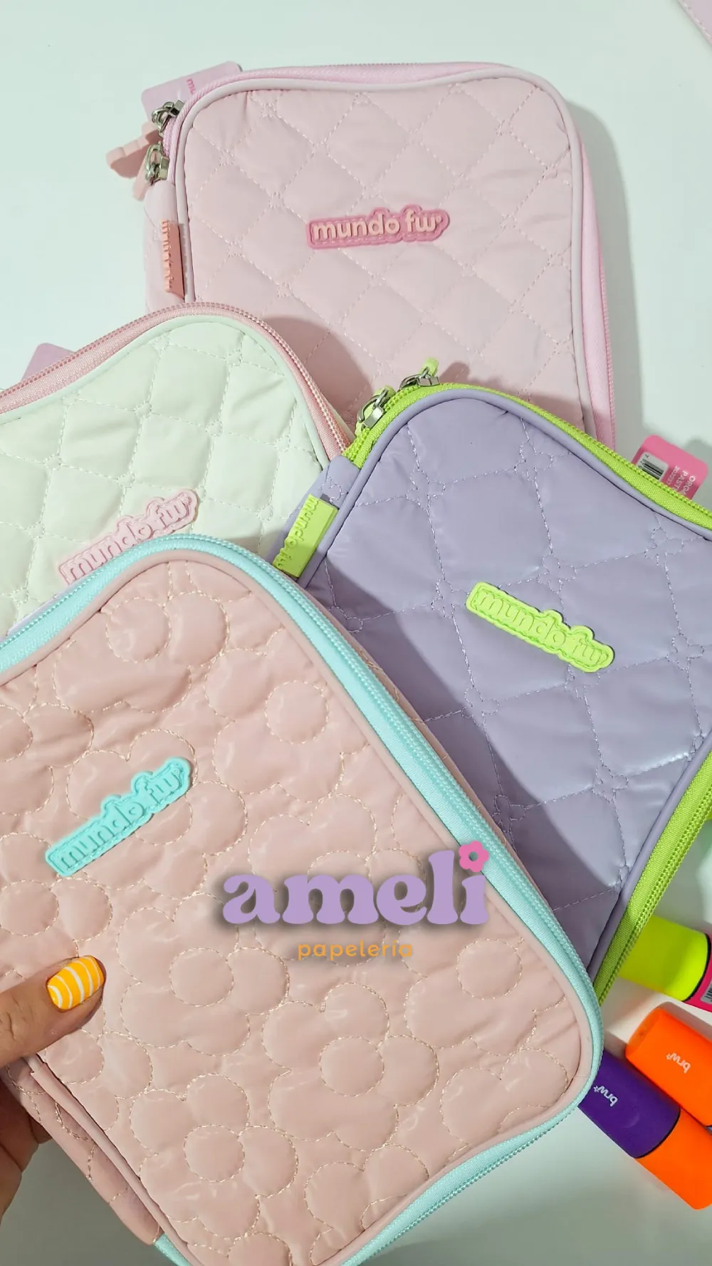 Organizaror, cartuchera Mundo Fw pastel