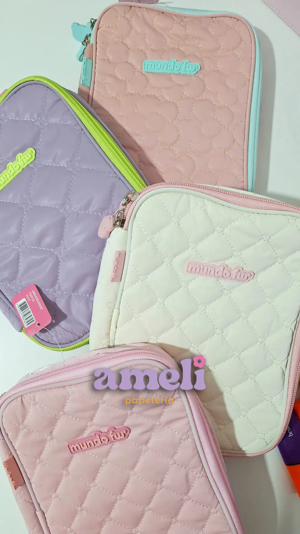 Organizaror, cartuchera Mundo Fw pastel - Imagen 3