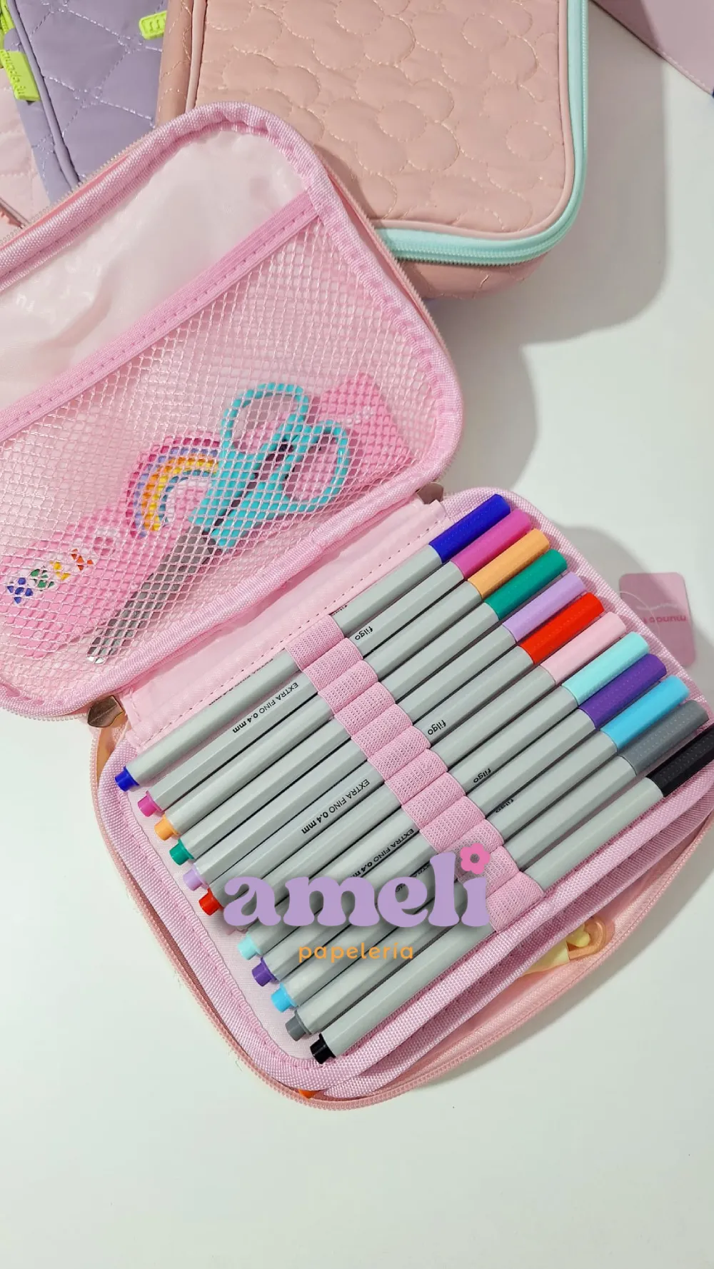 Organizaror, cartuchera Mundo Fw pastel - Imagen 4