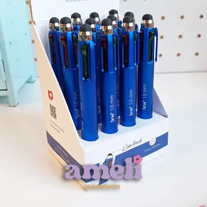 Bolígrafo touch retráctil 4 colores Brw
