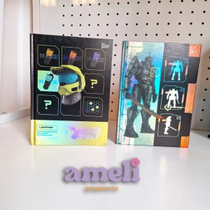 Cuaderno super tapa dura tornasolado Big pocket robots