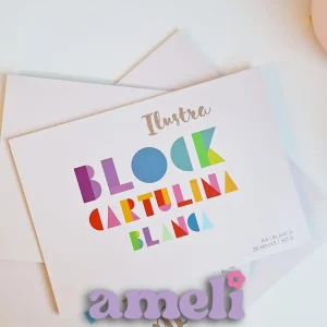 Block cartulina blanca A4 Ilustra
