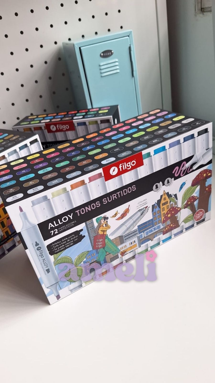 Box Marcadores artísticos doble punta Filgo Alloy Surtidos x72