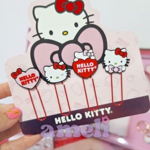 Clips con apliques Hello Kitty Mooving Set x4