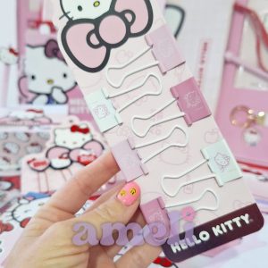 Set x 6 Doble clips Hello Kitty Mooving