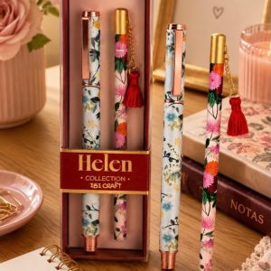 Set bolígrafo metal + lapiz Ibi craft colección Helen