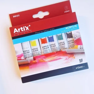 Pintura acrílica x 6 colores Artix