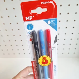 Pack x3 bolígrafos de tinta líquida punta aguja MP
